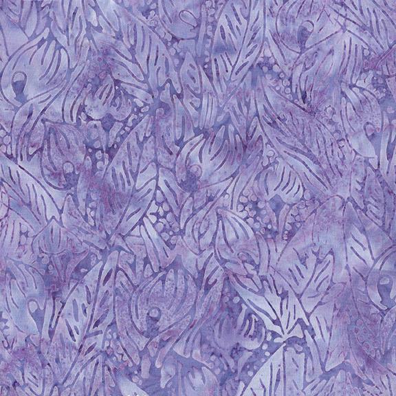 Sorbet Purple Calia Lily Batik Fabric - Island Batik