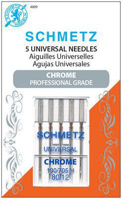 Schmetz Chrome Universal Needle 80/12 5 Pack - 1604100370 - Sewjersey.com