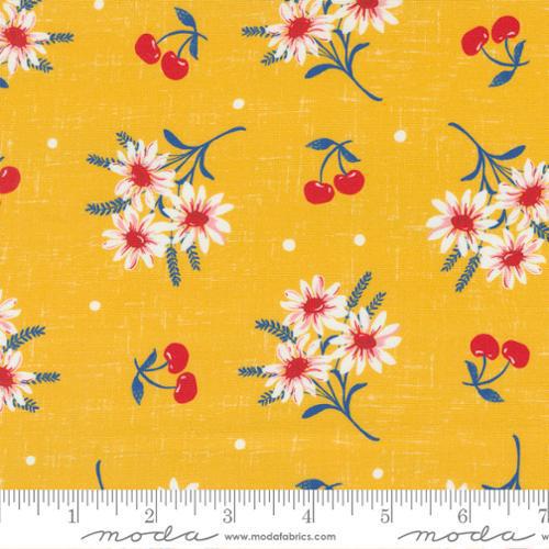 Moda Julia by Crystal Manning - Cherry Daisy Lemon Zest - 11922 21 - Sewjersey.com