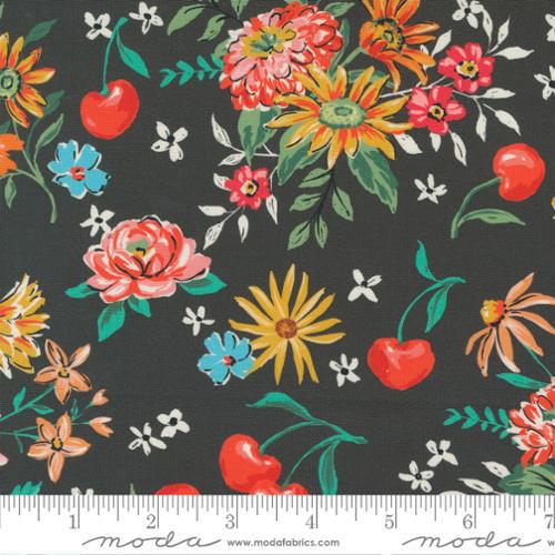 Moda Julia by Crystal Manning - Cherry Cordial Large Floral Granite - 11920 22 - Sewjersey.com