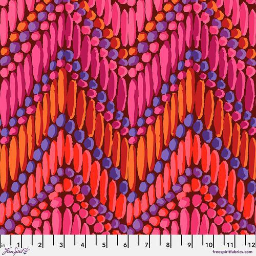 Free Spirit Kaffe Fassett Collective February 2023 by Kaffe Fassett - Beaded Curtain Red PWGP191.RED - Sewjersey.com