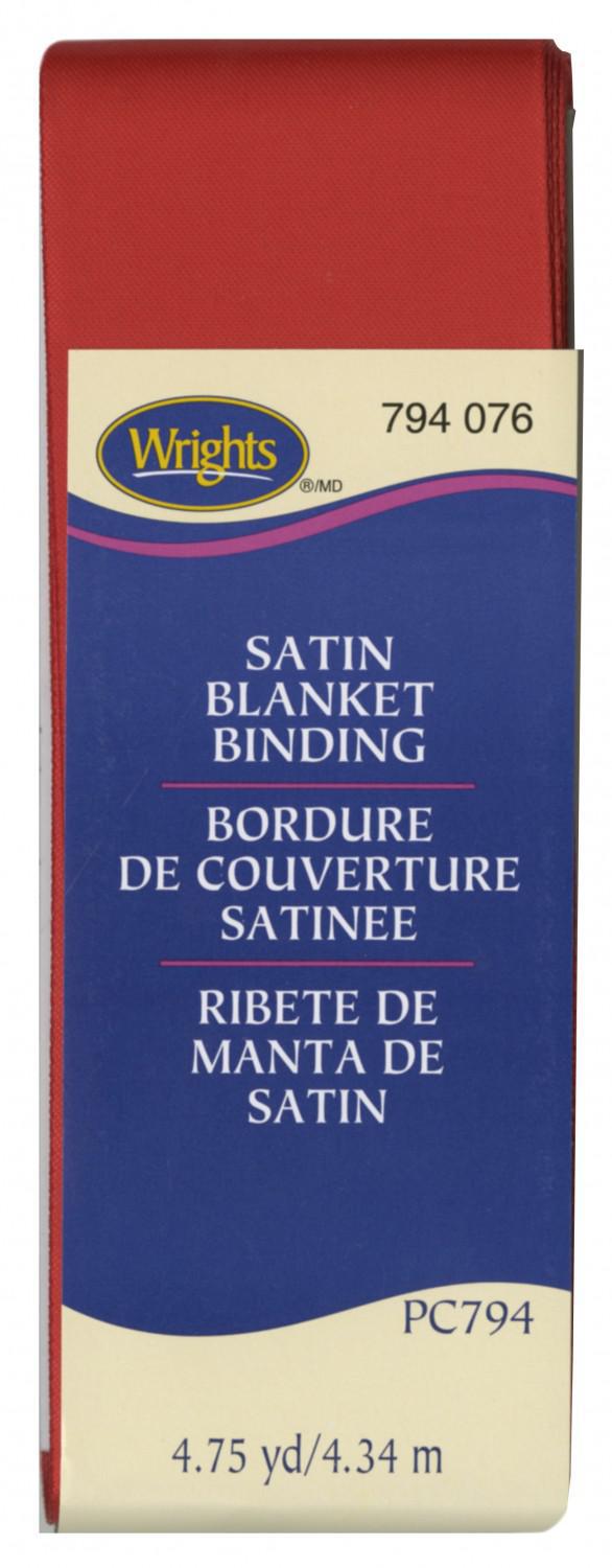 Wrights Satin Blanket Binding Scarlet 4-3/4 yards - Sewjersey.com