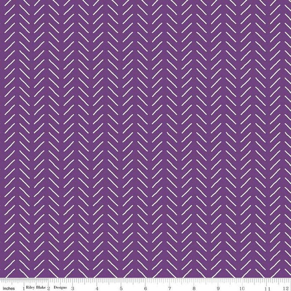 Riley Blake Designs Fleur by Sedef Imer - Bias Lines - C9876 DARK PURPLE