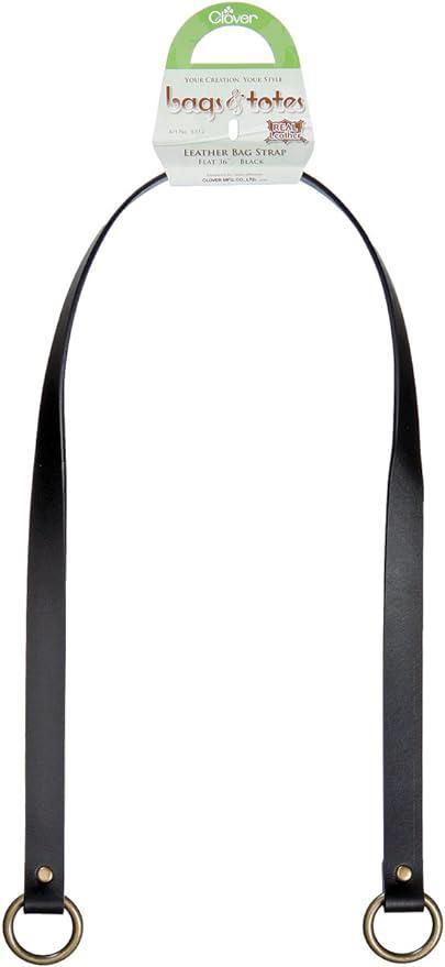 Clover Leather Bag Strap - Flat 36" Black - Sewjersey.com