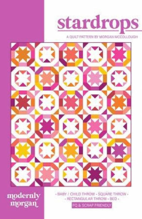 Stardrops Quilt Pattern by Modernly Morgan*Stardrops Quilt*Star Quilt*Scrap Quilt Pattern