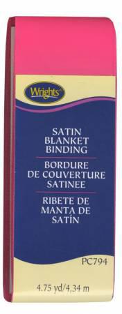 Wrights Satin Blanket Binding Bright Pink 4-3/4 Yards - Sewjersey.com