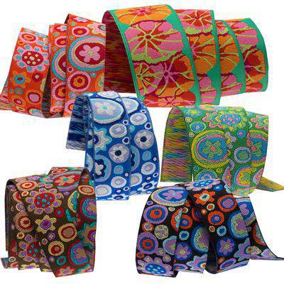 Renaissance Ribbon Designer Ribbon Pack Kaffe Fassett Lotus - Sewjersey.com