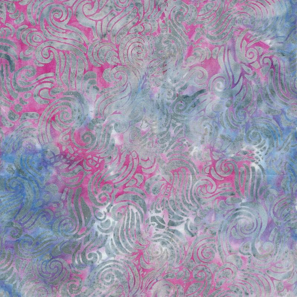 Island Batik Sorbet Swirls - Multi Red Blue Dusty