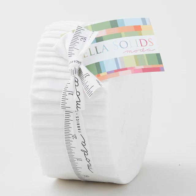 Bella Solids White Jelly Roll - Sewjersey.com