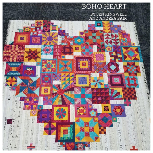 OHO Heart Quilt Quilting Pattern Booklet From Jen Kingwell Designs