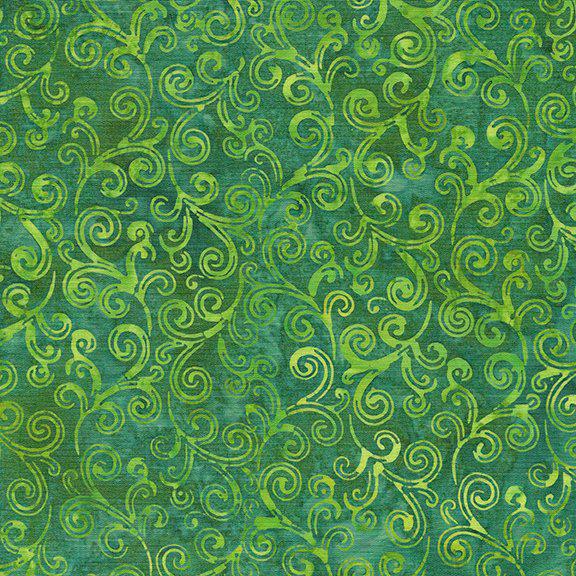 Island Batiks - Royal Crown Swirl Green Frog 122245682  - Sewjersey.com