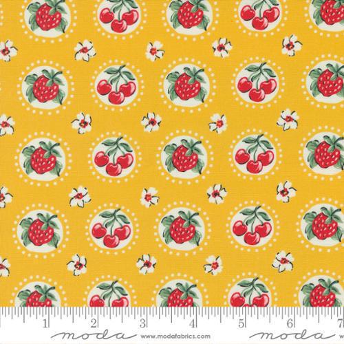 Moda Julia by Crystal Manning - Shortcake Novelty Cherry Strawberry Flower Lemon Zest - 11924 21 - Sewjersey.com