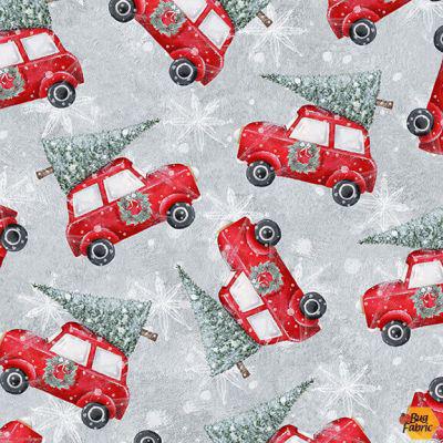 Blank Joyful Tidings Cars with Christmas Trees - 1573 90