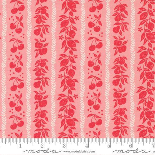 Moda Julia by Crystal Manning - Mixed Fruit Tart Stripes Carnation - 11925 19 - Sewjersey.com