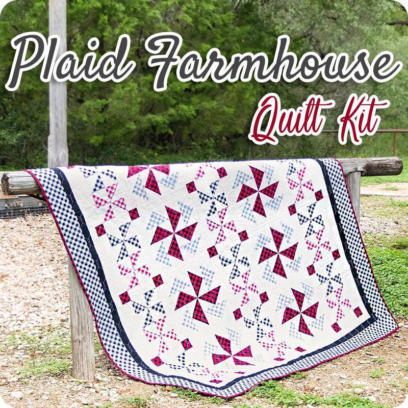 Plaid Farmhouse Quilt Pattern Priscilla & Chelsea from Stitching with the Housewives for It's Sew Emma