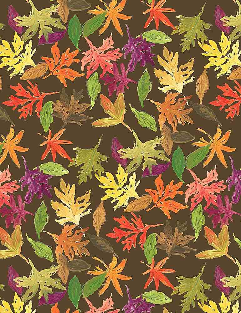 Dear Stella Falling Leaves Asphalt DCWR2176 ASPHALT