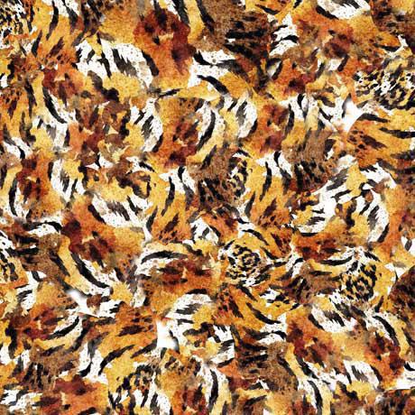 QT Fabrics Eye of the Tiger Tiger Skin Orange - 30477 -O