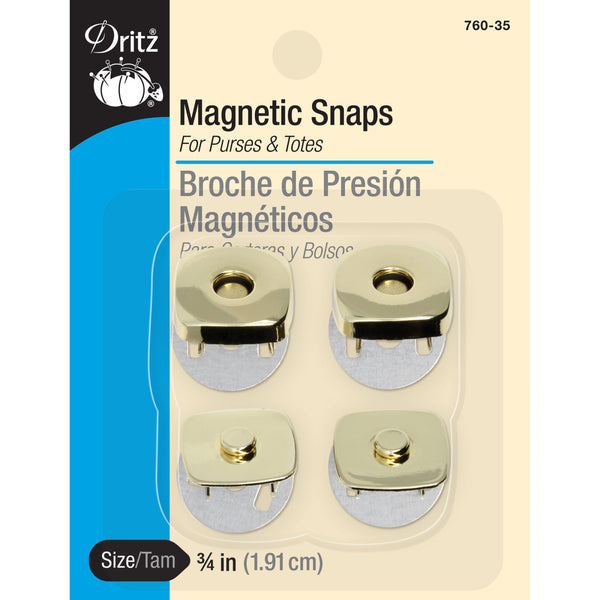 Dritz Magnetic Snaps - 3/4 inch GOLD