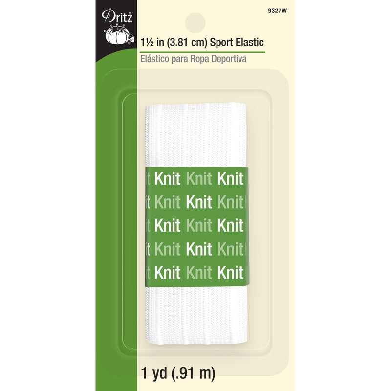 Dritz 1-1/2" Sport Elastic White 9327W