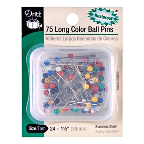 Dritz Long Color Ball Pins