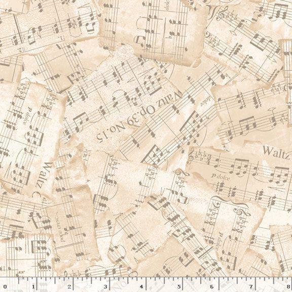 Marcus Fabrics MUSIC R360758D  TAN - sewjersey.com