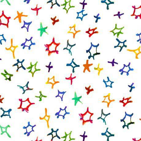 QT Fabrics Delightful Dreams Small Stars White 30512-Z - sewjersey.com