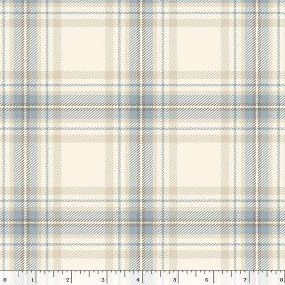 Marcus Fabrics Primo Plaid Flannel Soft Focus Sky R090980 Sky