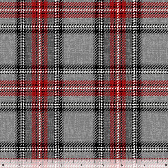 Marcus Fabrics Primo Plaid Flannel Keep It Classic Grey R090984 Grey