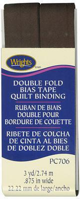 Quilt Binding Double Fold Seal Brown  - Sewjersey.com