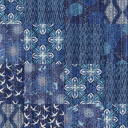 Free Spirit Kantha Cloth by Valori Wells in Enchanted Indigo - KCVW001.INDIGO