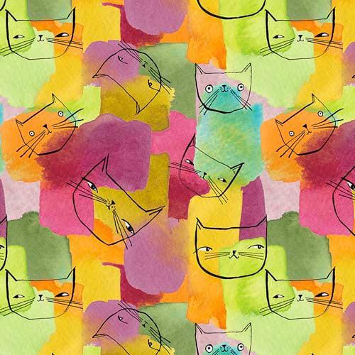 Free Spirit Here Kitty Kitty Are You Kitten Me Multi by Cori Dantini - PWCD056.XMULTI