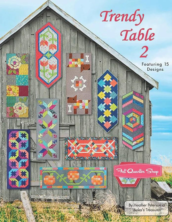 Trendy Table 2 Quilt Book Anka's Treasures #ANK327