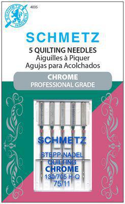 Schmetz Chrome Quilting Needles 75/11 5 Pack - 0709494 - Sewjersey.com