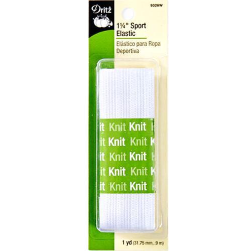 Dritz 1 1/4" Sport Elastic 1 Yard - 9326W - Sewjersey.com