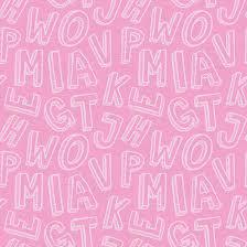 Paintbrush Studio Fabrics English Lesson - Shadow Box Letters - Light Pink - 12022809