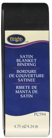 Wrights Satin Blanket Binding Black 4-3/4 Yards - Sewjersey.com