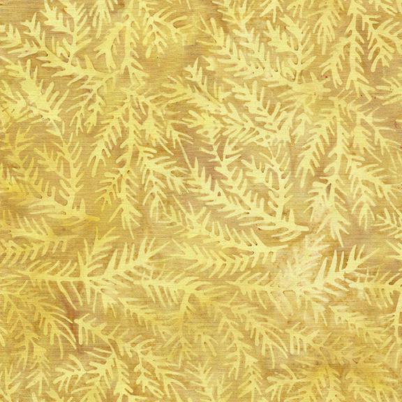 Island Batiks Sprig-Yellow Amber 122224230 - Sewjersey.com