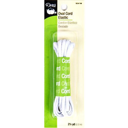 Dritz Oval Cord Elastic 2.5 Yards - 9341W - Sewjersey.com