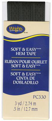 Wrights Soft & Easy Hem Tape .5inx3yds Black - Sewjersey.com