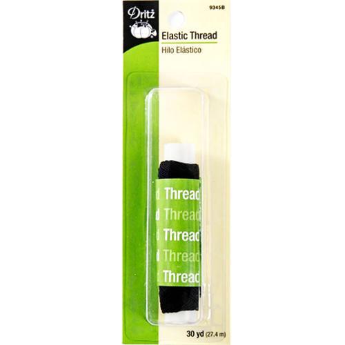 Dritz Elastic Thread Black 30 Yards - 9345B - Sewjersey.com