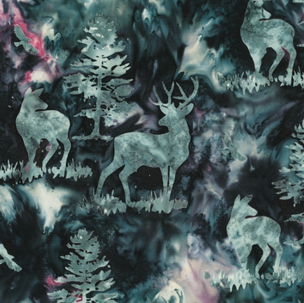 Hoffman Batiks - Deer Borealis R2256-643 - sewjersey.com