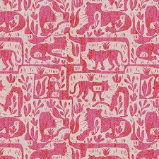 Paintbrush Studio Fabrics Belize Silhouette Pink Canvas - 360-3244