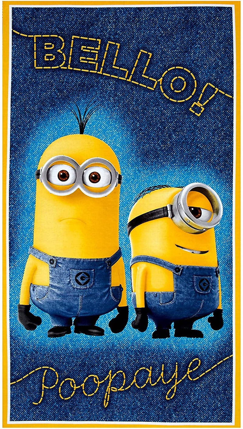 Millions of minions Bello! Panel 23" Quilting Treasures 100% Cotton fabric by the Panel (QT399) - Sewjersey.com