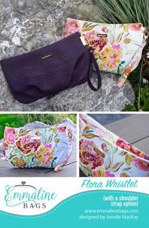 Emmaline Flora Wristlet - Sewjersey.com