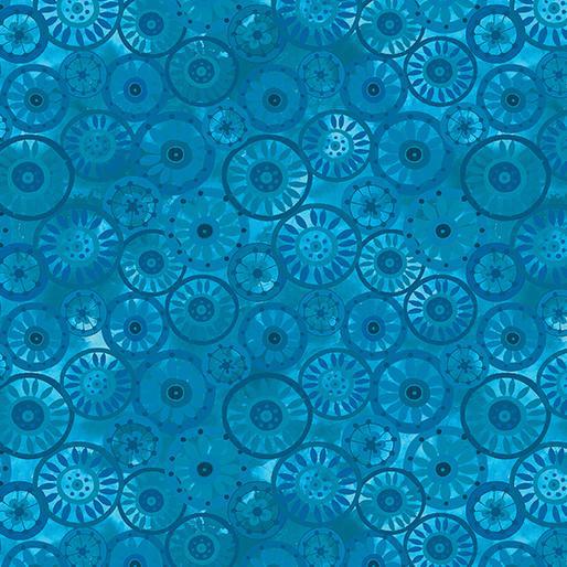 SPIRAL SHADOWS TURQUOISE  By DAVID GALCHUTT - Sewjersey.com